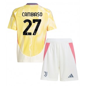 Juventus Andrea Cambiaso #27 Dětské Venkovní dres komplet 2024-25 Krátký Rukáv (+ trenýrky)